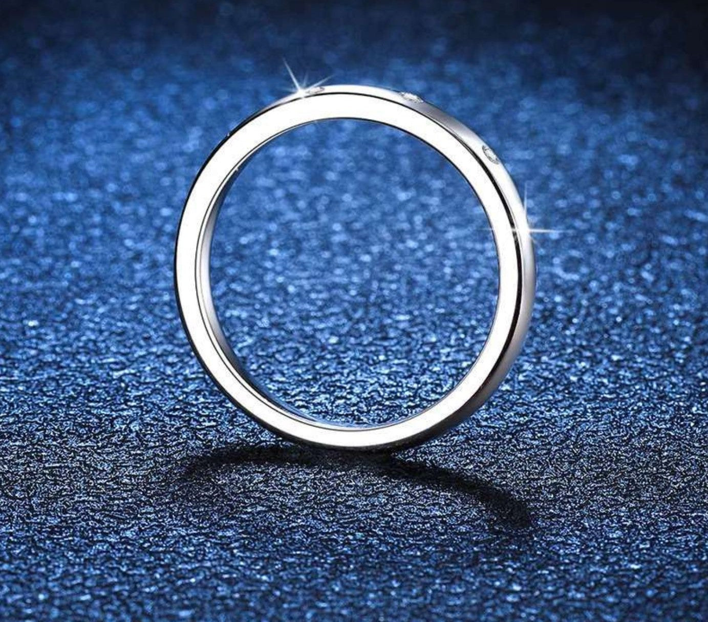 Real Moissanite Timeless Rings - Stackable 925 Sterling Silver Promise Anniversary Ring for Women - IceBoyDC