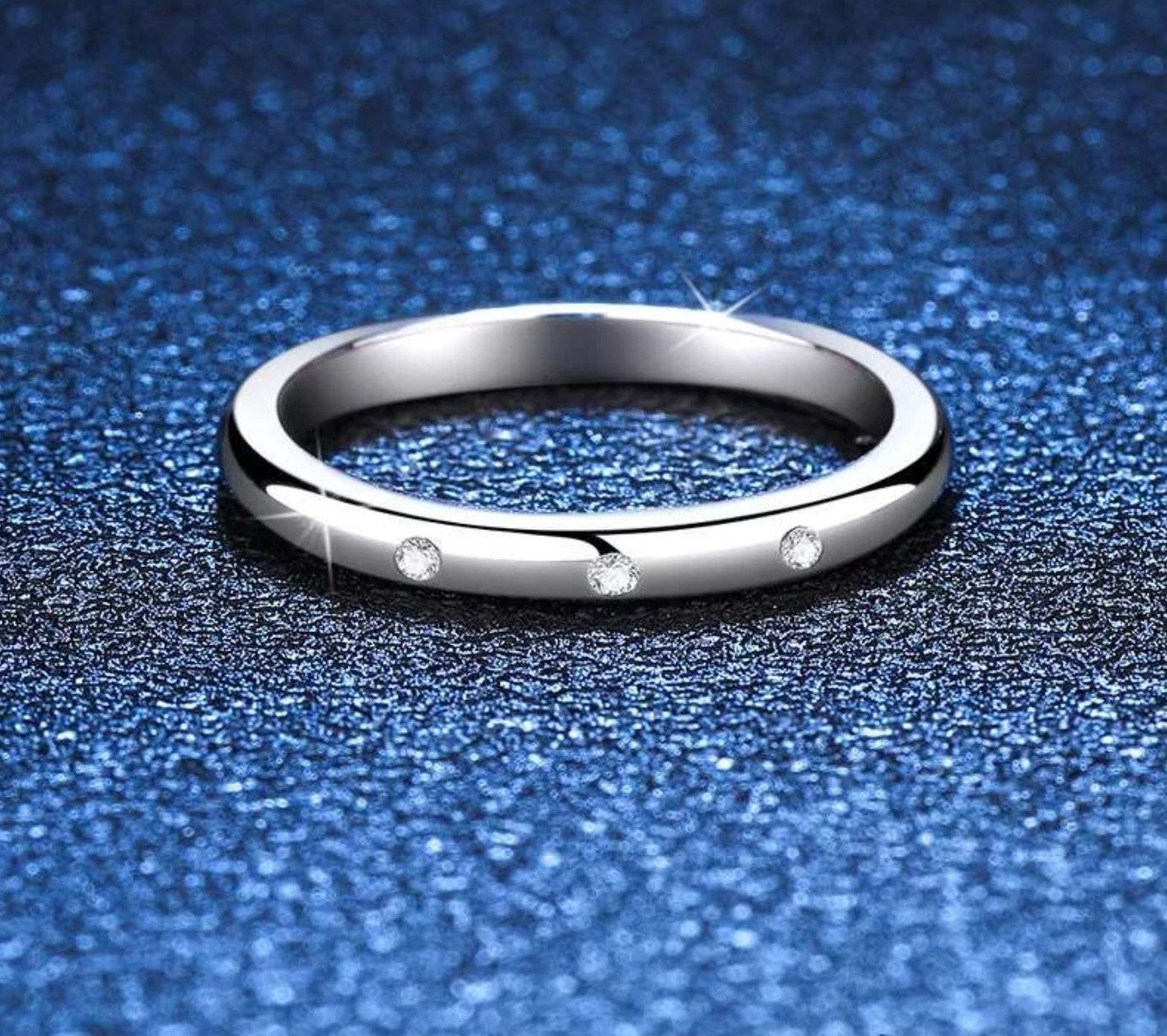 Real Moissanite Timeless Rings - Stackable 925 Sterling Silver Promise Anniversary Ring for Women - IceBoyDC
