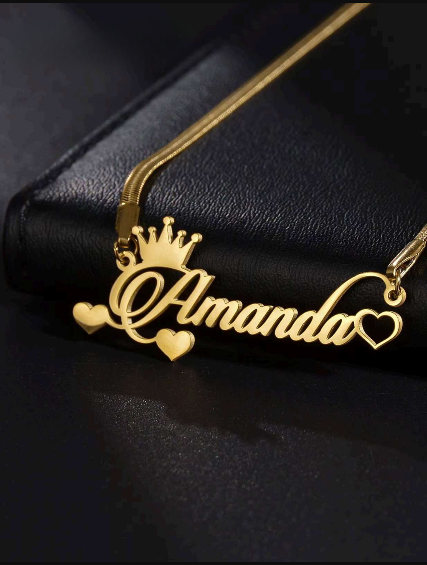 IceBoyDC Personalized Cursive Gold Name Necklace | Perfect Valentine's Day Gift