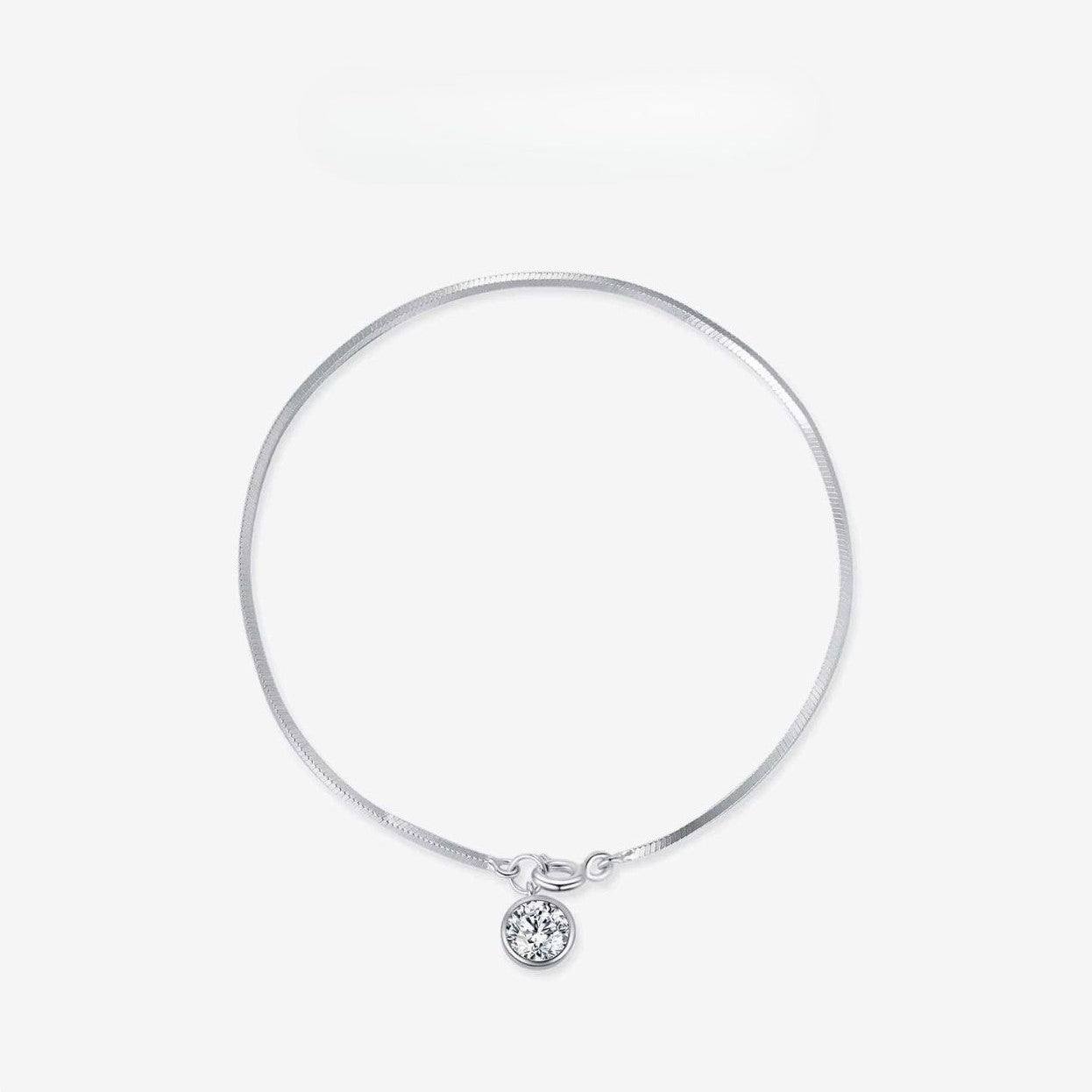 The IceBoyDC 925 Dainty Snake Bracelet w/ Dangling CZ