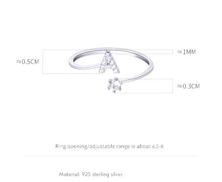 The IceBoyDC Simple Zirconia Letter Ring