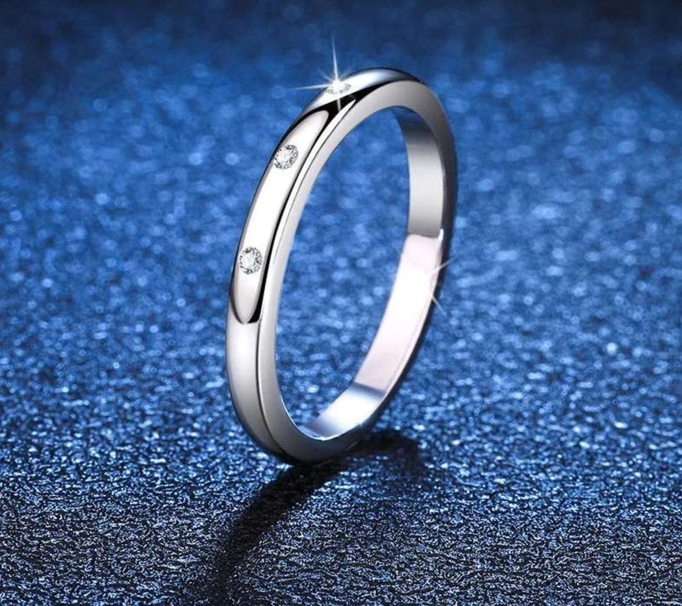 Real Moissanite Timeless Rings - Stackable 925 Sterling Silver Promise Anniversary Ring for Women - IceBoyDC