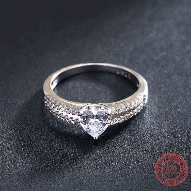 The IceBoyDC 2 Band Heart Cushion Ring