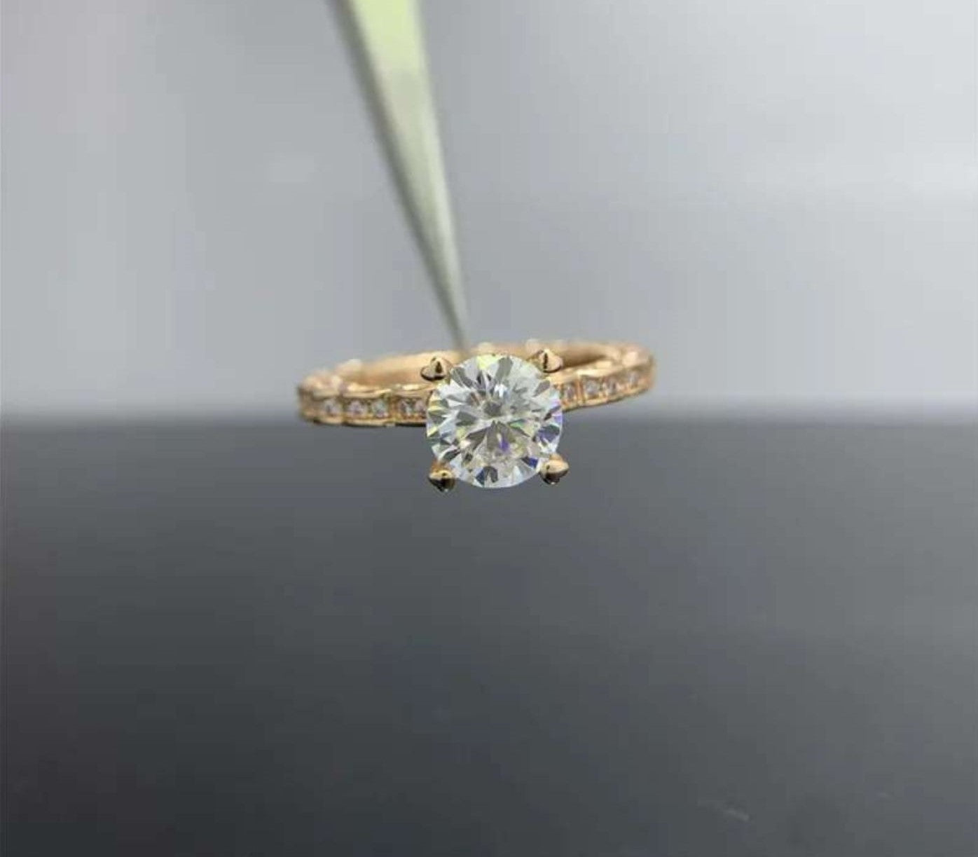 1 Carat Moissanite VVS1 D Color Ring - Rose Gold, Never Fade, Premium Wedding Diamond Jewelry for Women - IceBox DC