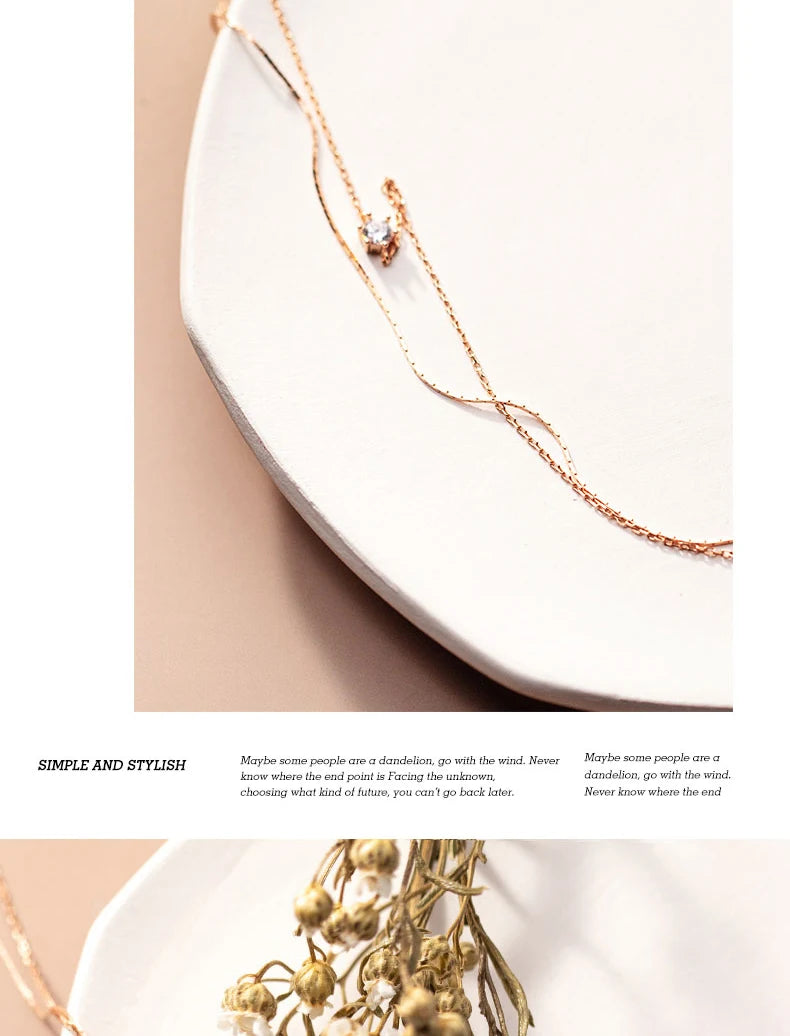 The IceBoyDC Simple Double Layer Floating CZ Anklet