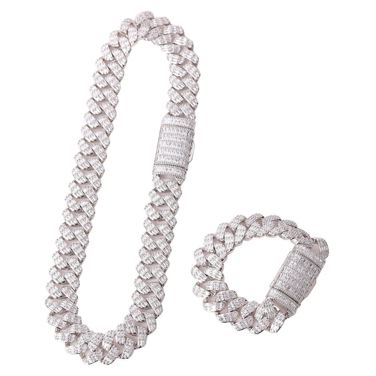 IceBoyDC: ✨ Men's Cuban Link Chain Set (Gold or Silver Plated) Necklace & Bracelet