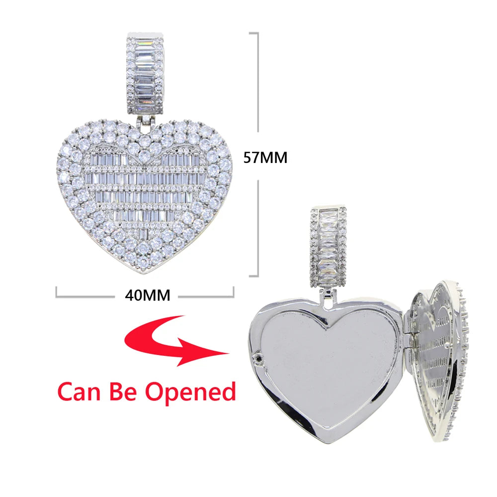 IceBoyDC 2025 Layered Love Locket Necklace (CZ Tennis Chain)