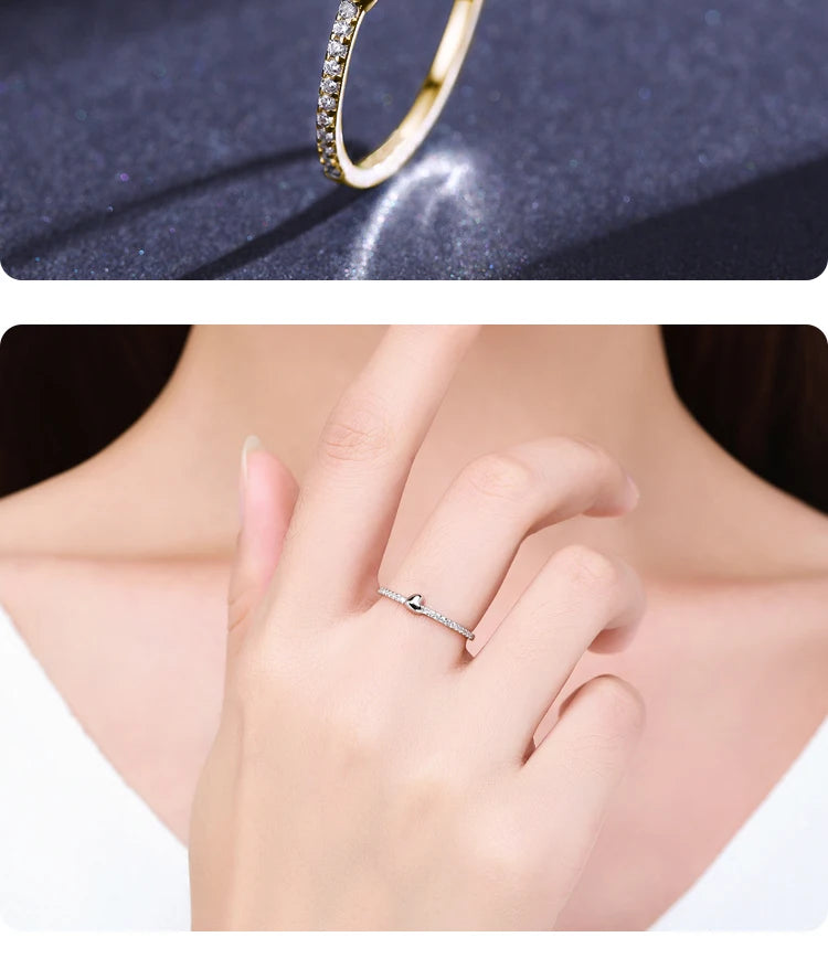 The Minimalist Dainty Heart Ring with CZ Accents