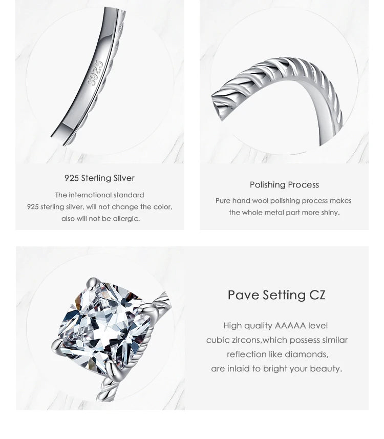 The IceBoyDC Square Cushion Cut CZ Ring