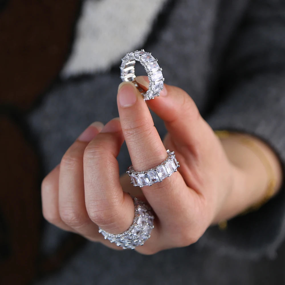 The Clear Emerald Cut Band