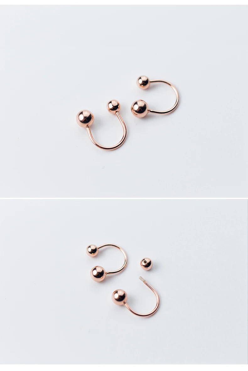 The Minimalist Rose Gold Clip Earrings