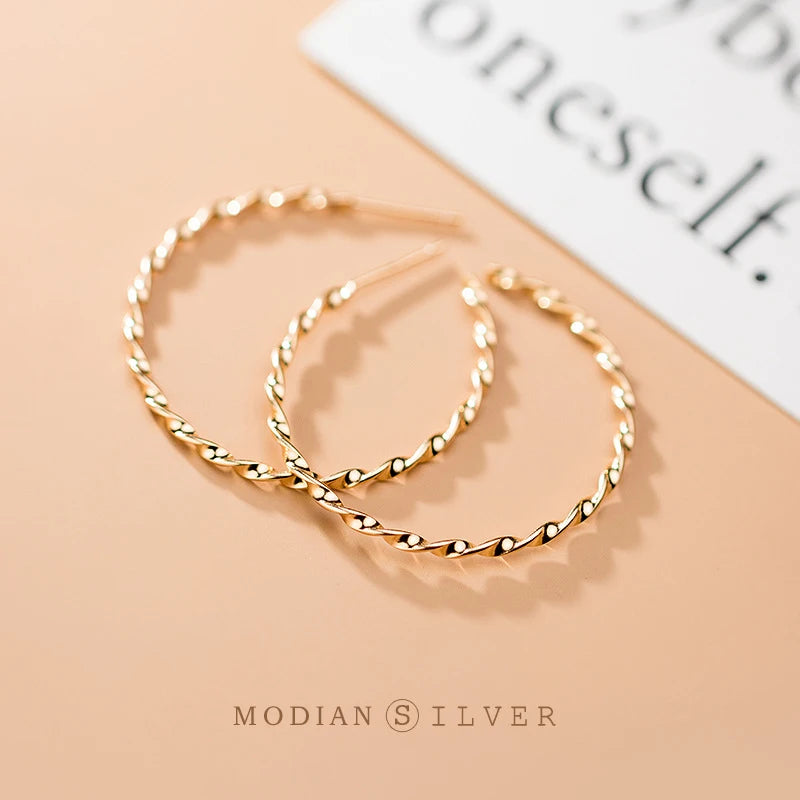 The IceBoyDC Twisted Hoop Earrings