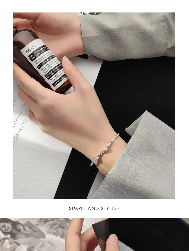 The IceBoyDC Radiant Clear CZ Bowtie Bracelet