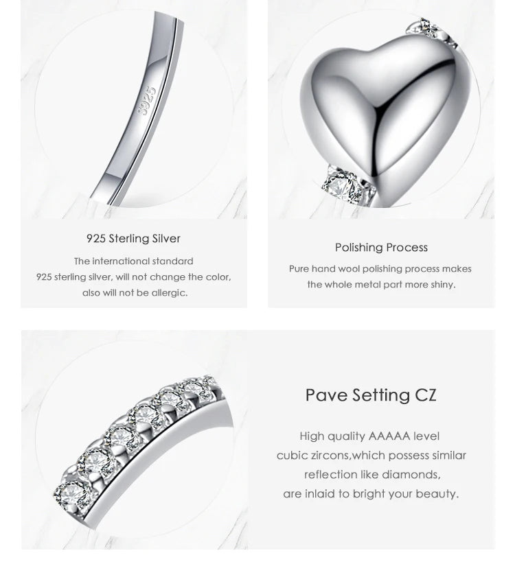 The Minimalist Dainty Heart Ring with CZ Accents