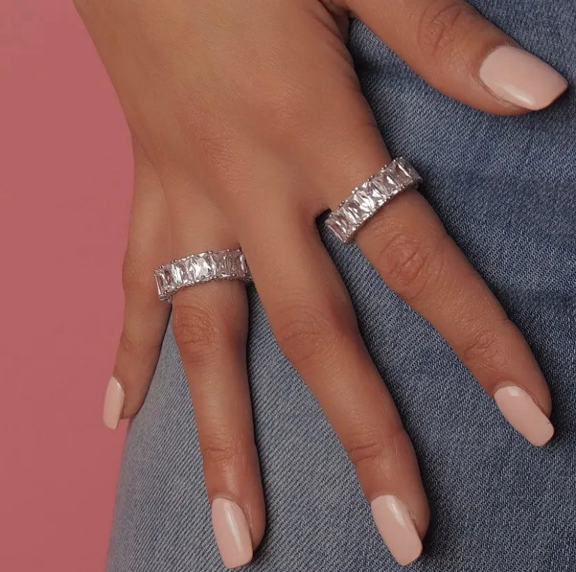 The Clear Emerald Cut Band