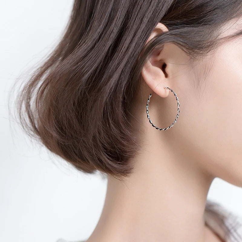 The IceBoyDC Twisted Hoop Earrings