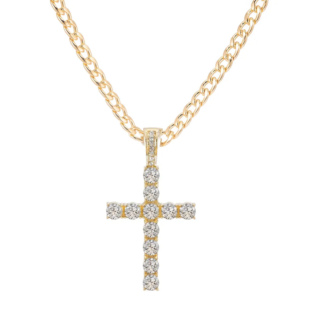 IceBoyDC: Iced Out Cross with Cuban Link Chain