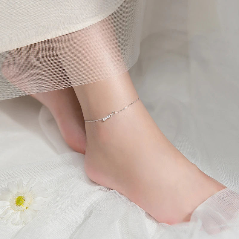 The IceBoyDC CZ Bow Anklet
