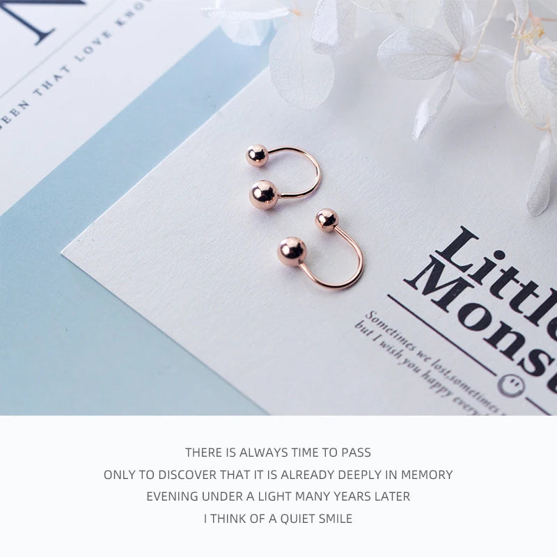 The Minimalist Rose Gold Clip Earrings