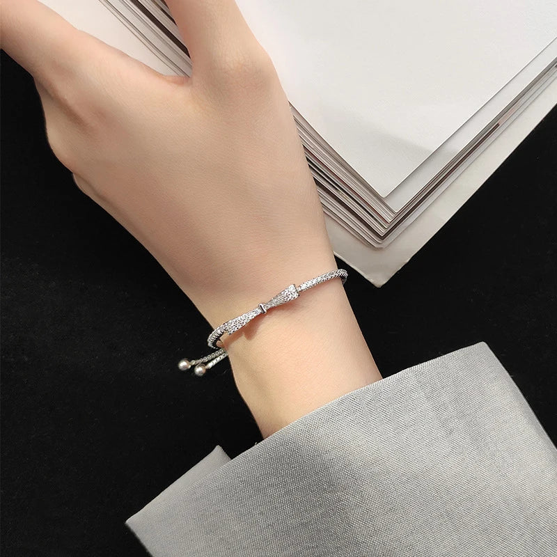 The IceBoyDC Radiant Clear CZ Bowtie Bracelet