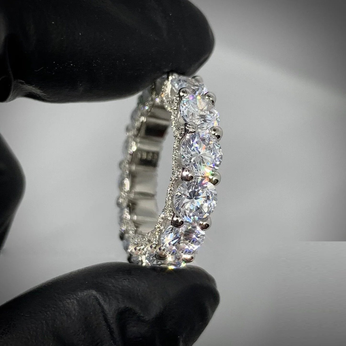 IceBoyDC Clear CZ Eternity Ring