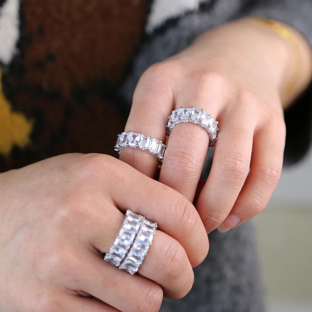 The Clear Emerald Cut Band