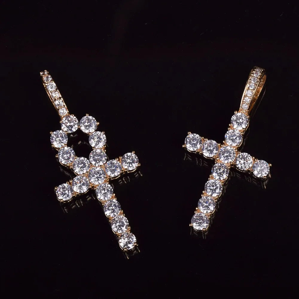 IceBoyDC: ✨ Ankh and Cross Necklace Set Gold-Plated Rope or Gold-Plated Cuban Link