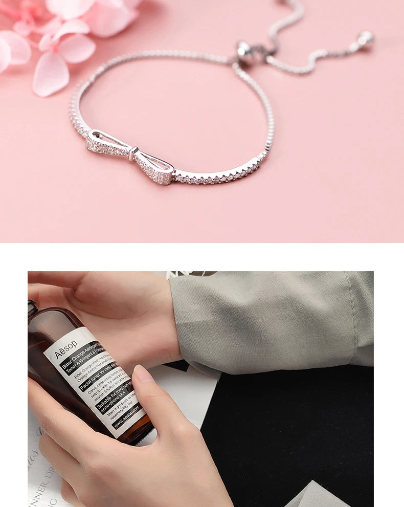 The IceBoyDC Radiant Clear CZ Bowtie Bracelet