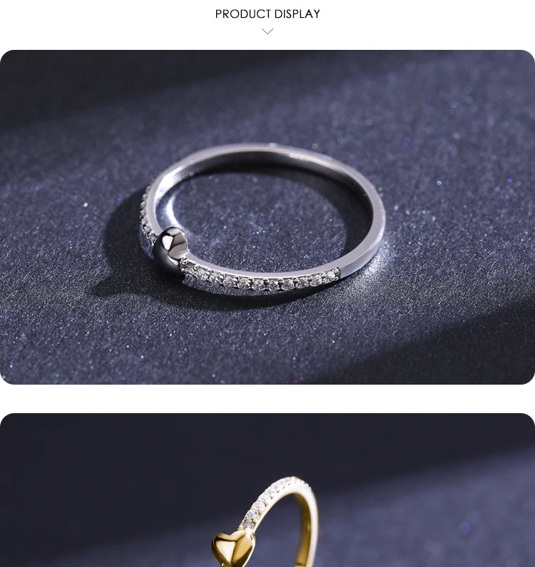 The Minimalist Dainty Heart Ring with CZ Accents