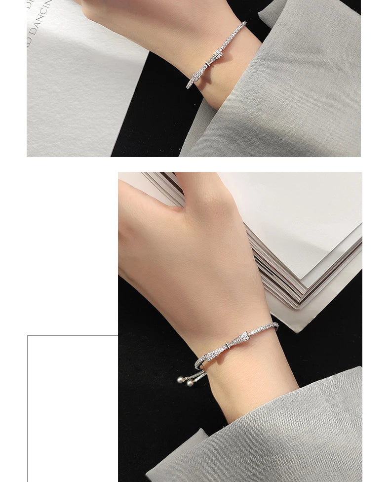 The IceBoyDC Radiant Clear CZ Bowtie Bracelet