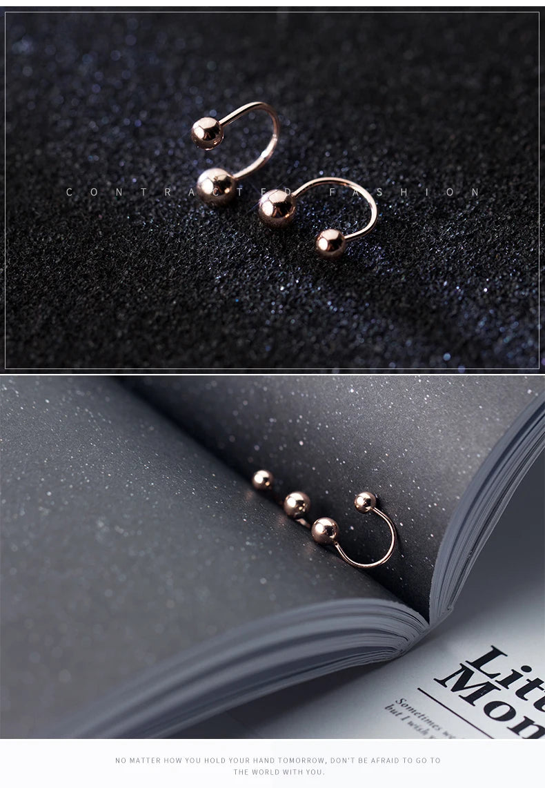 The Minimalist Rose Gold Clip Earrings