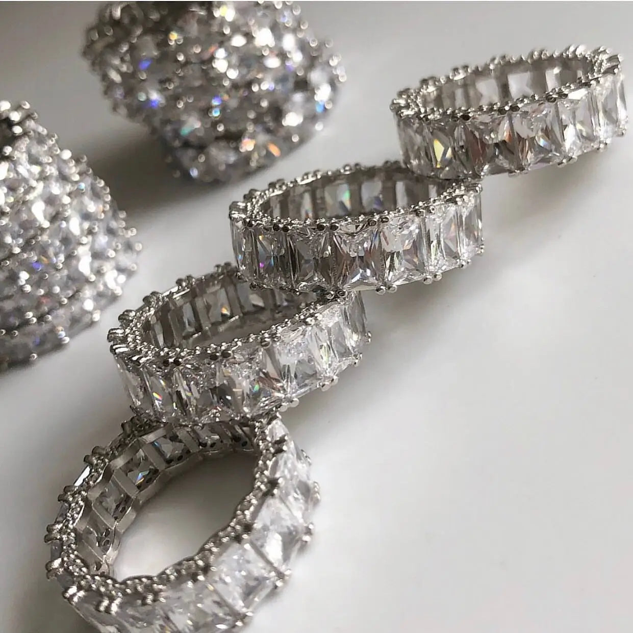 The Clear Emerald Cut Band