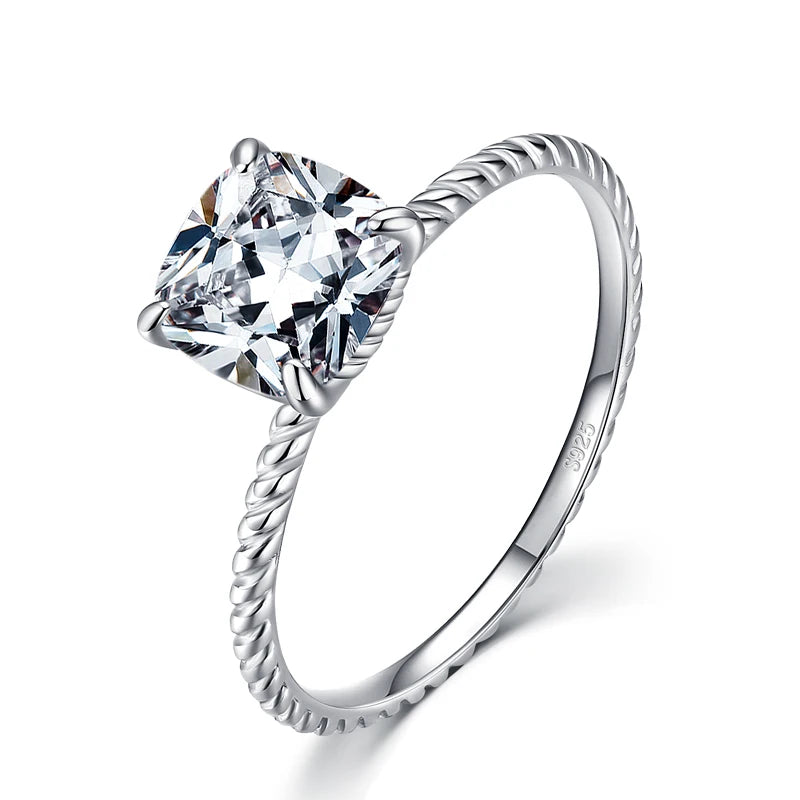 The IceBoyDC Square Cushion Cut CZ Ring