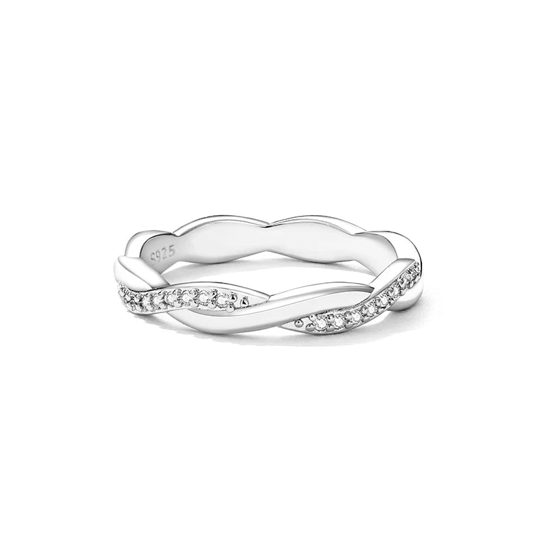The IceBoyDC Zirconia Simple Twisted Band ( 3 options- Silver, Gold, Rose Gold)