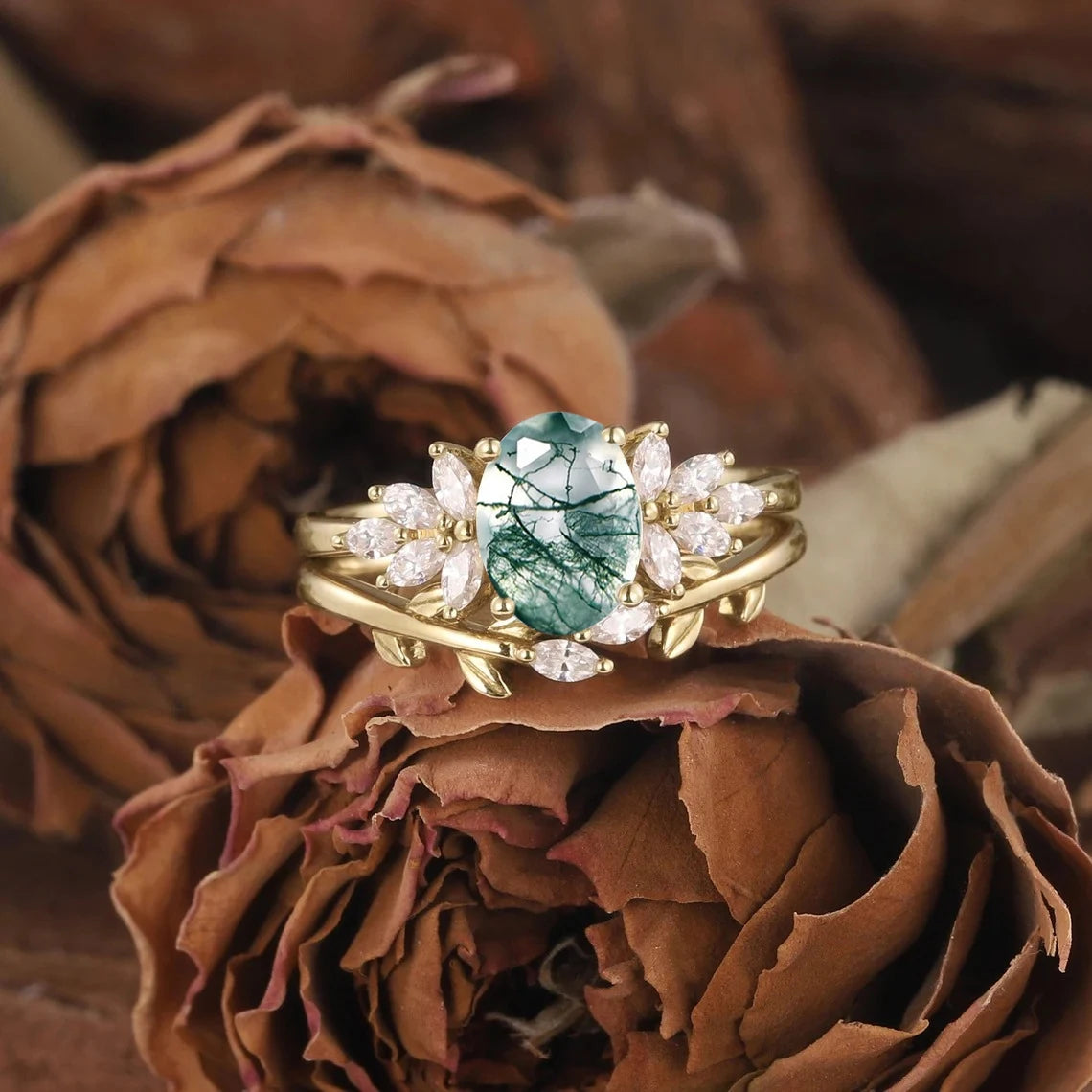 The IceBoyDC Whispering Forest Engagement Ring (Gold or Silver options)