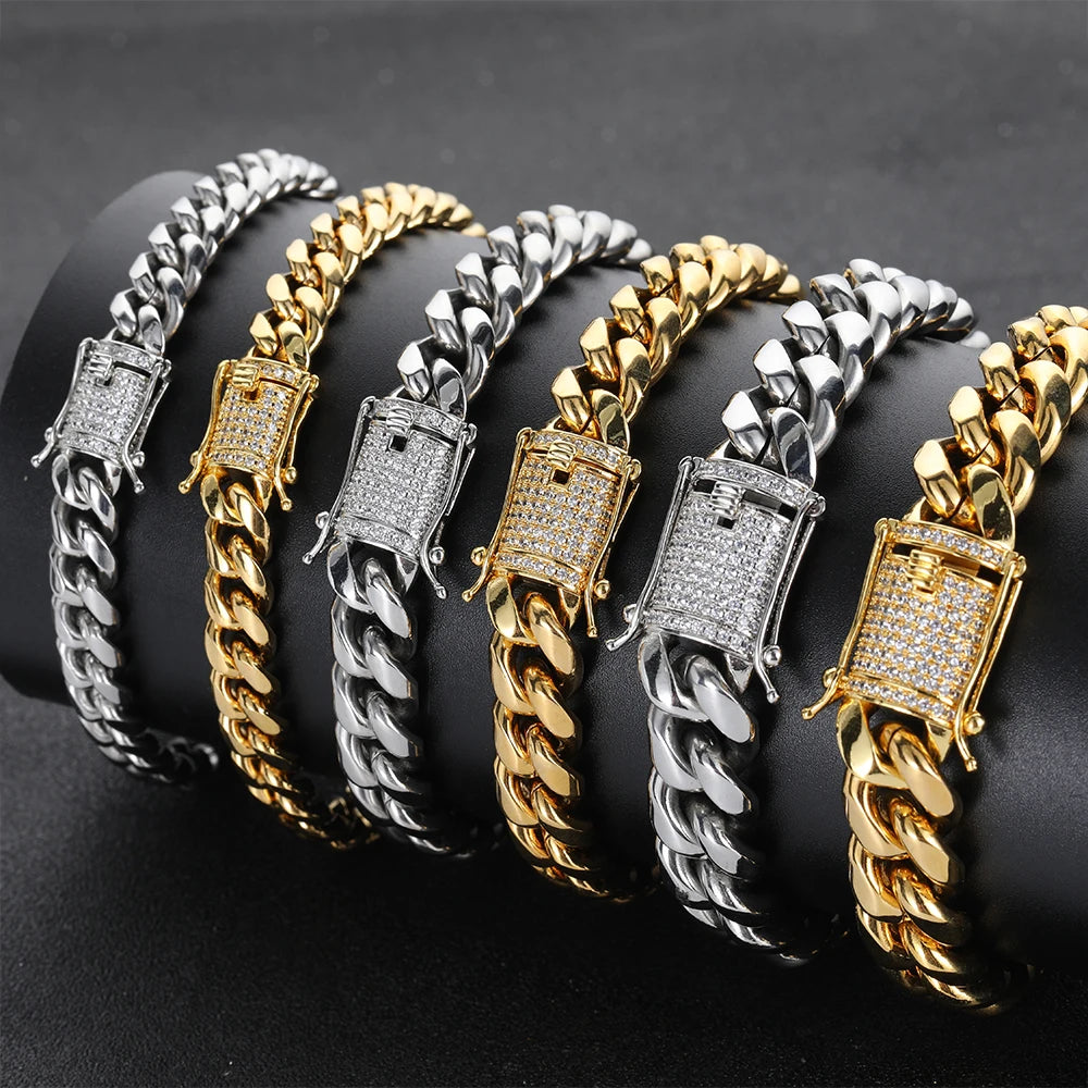 IceBoyDC Cuban Clutch Link Bracelet (w/ Iced Clasp)