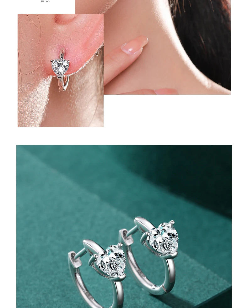 The IceBoyDC Romantic Heart Stud Hoops