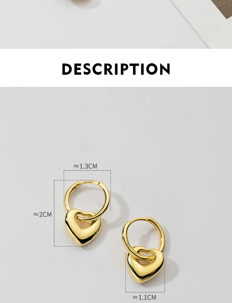 The Simple Dangling Hearts Earrings