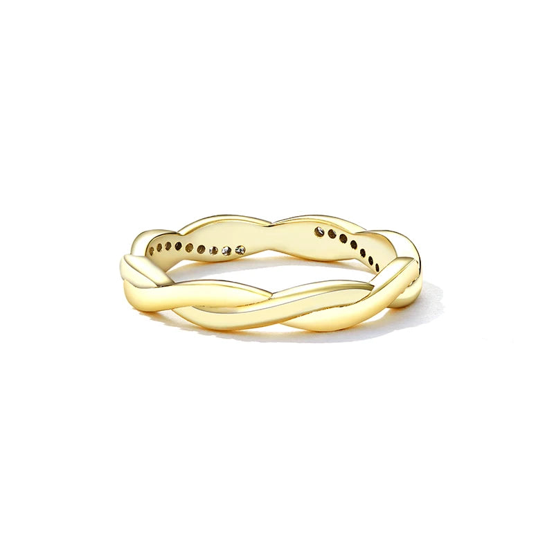 The IceBoyDC Zirconia Simple Twisted Band ( 3 options- Silver, Gold, Rose Gold)