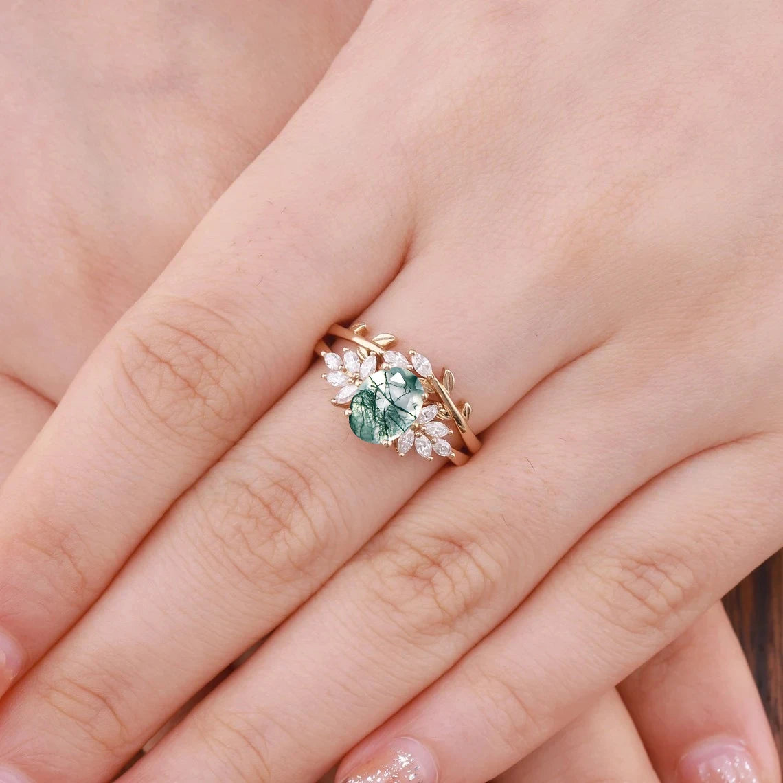 The IceBoyDC Whispering Forest Engagement Ring (Gold or Silver options)