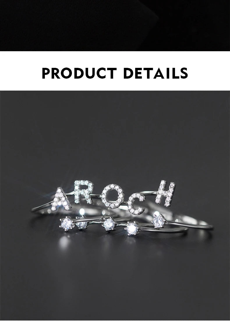 The IceBoyDC Simple Zirconia Letter Ring