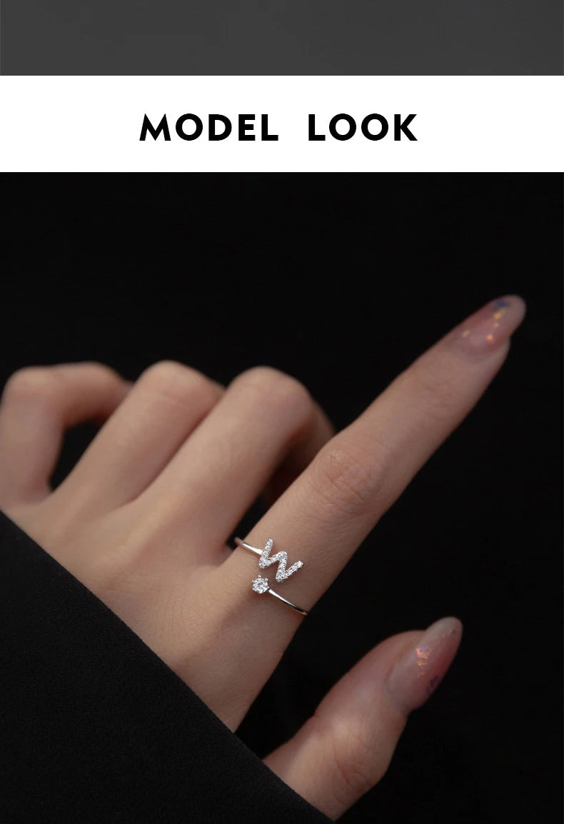 The IceBoyDC Simple Zirconia Letter Ring