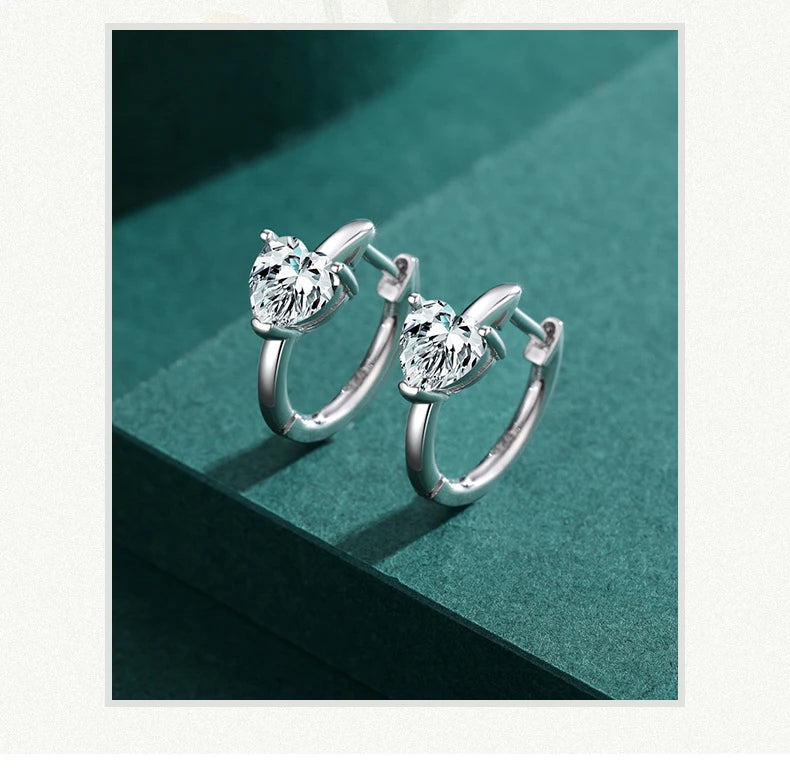 The IceBoyDC Romantic Heart Stud Hoops