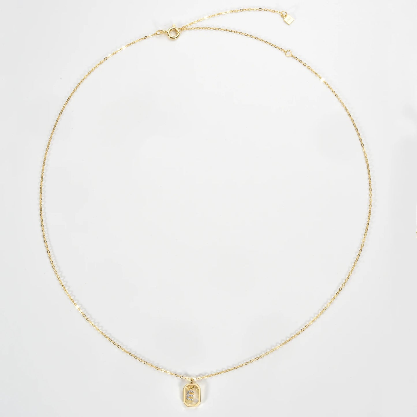 IceBoyDC Gold Initial Necklace with Zirconia Pendant