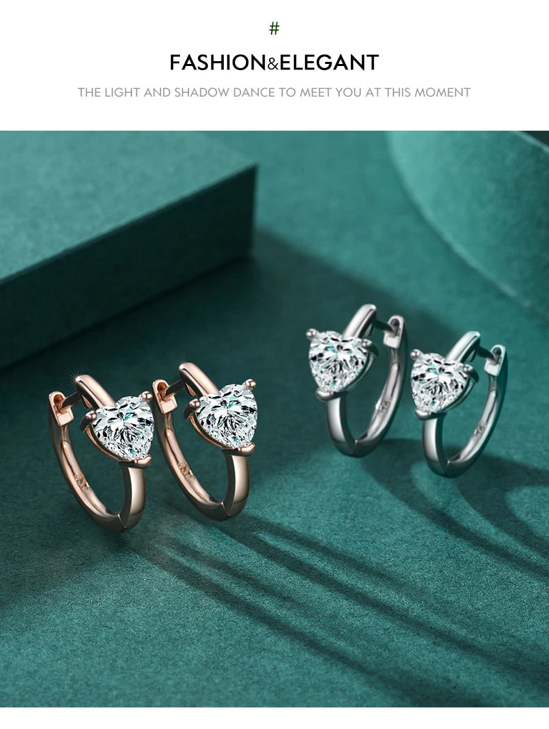 The IceBoyDC Romantic Heart Stud Hoops