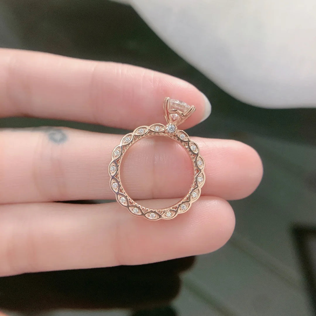 1 Carat Moissanite VVS1 D Color Ring - Rose Gold, Never Fade, Premium Wedding Diamond Jewelry for Women - IceBox DC