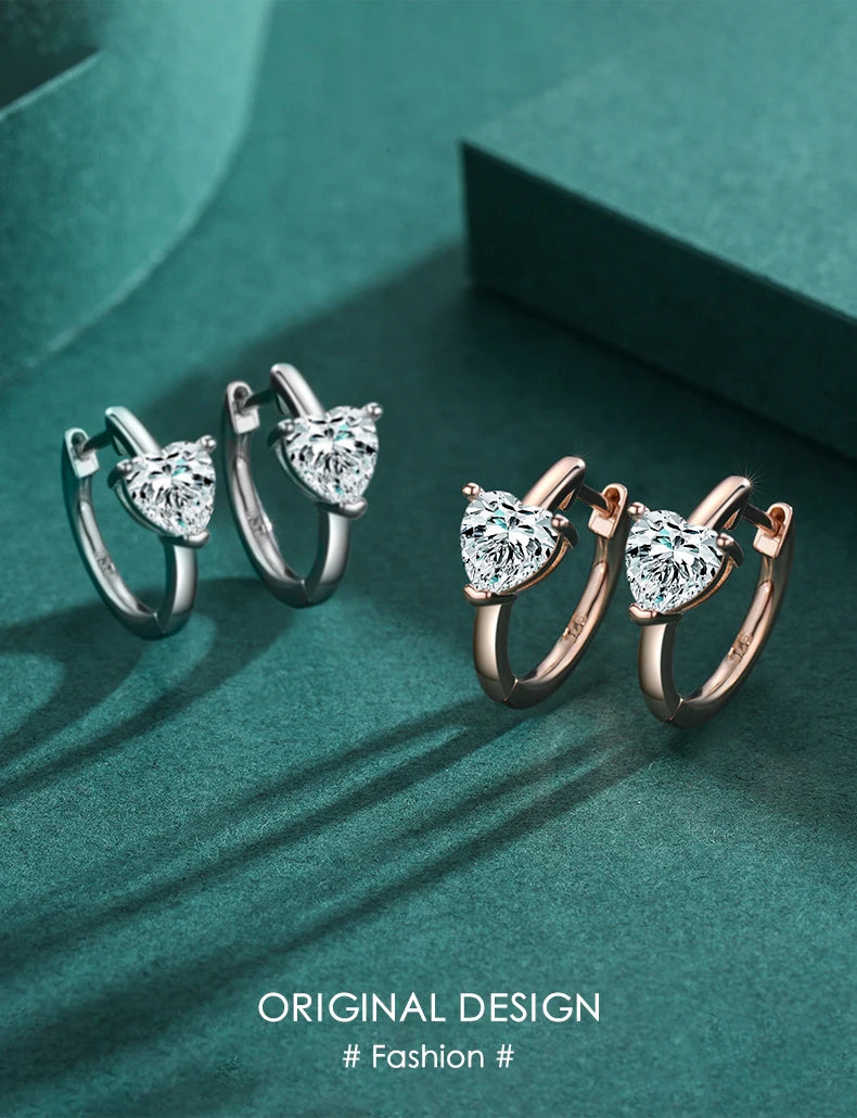 The IceBoyDC Romantic Heart Stud Hoops