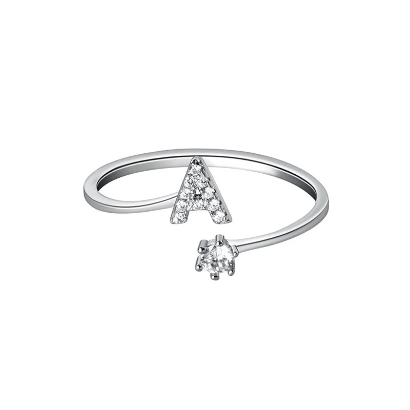 The IceBoyDC Simple Zirconia Letter Ring