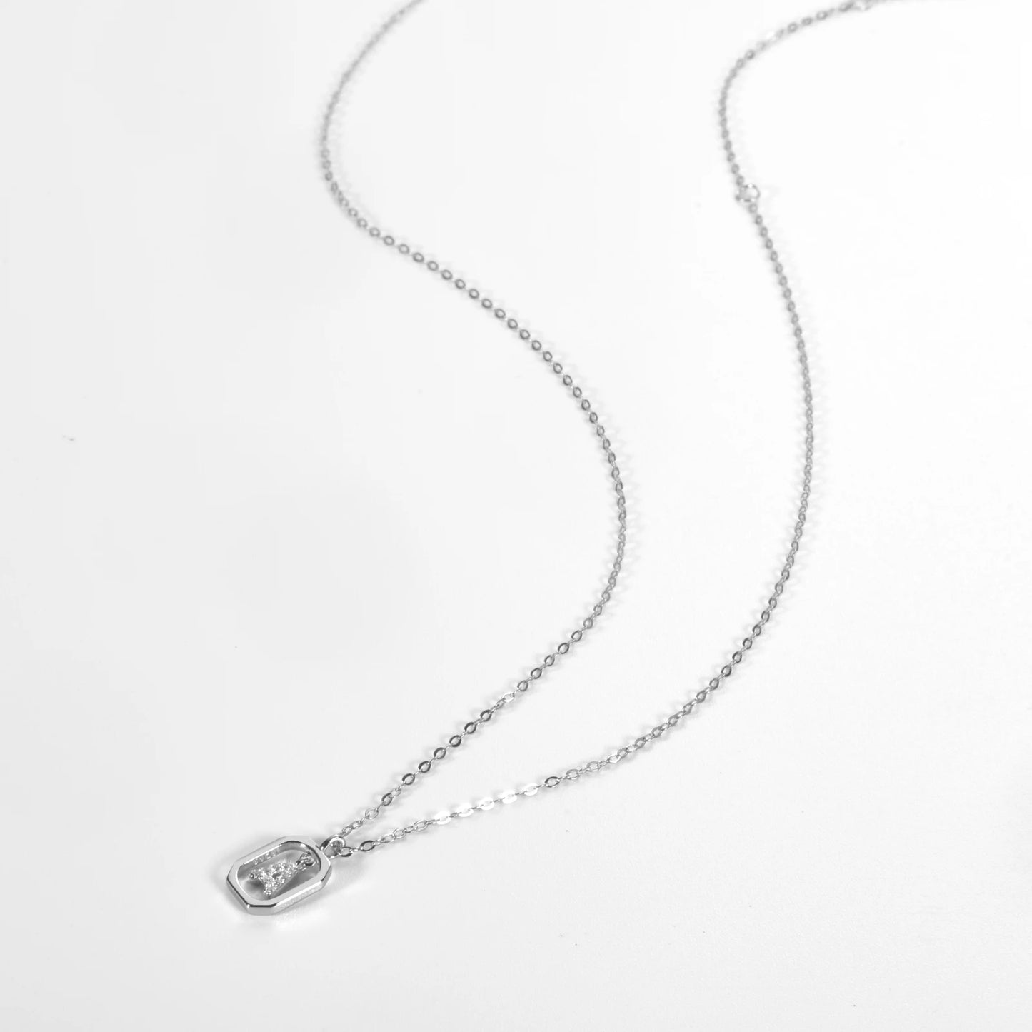IceBoyDC Gold Initial Necklace with Zirconia Pendant