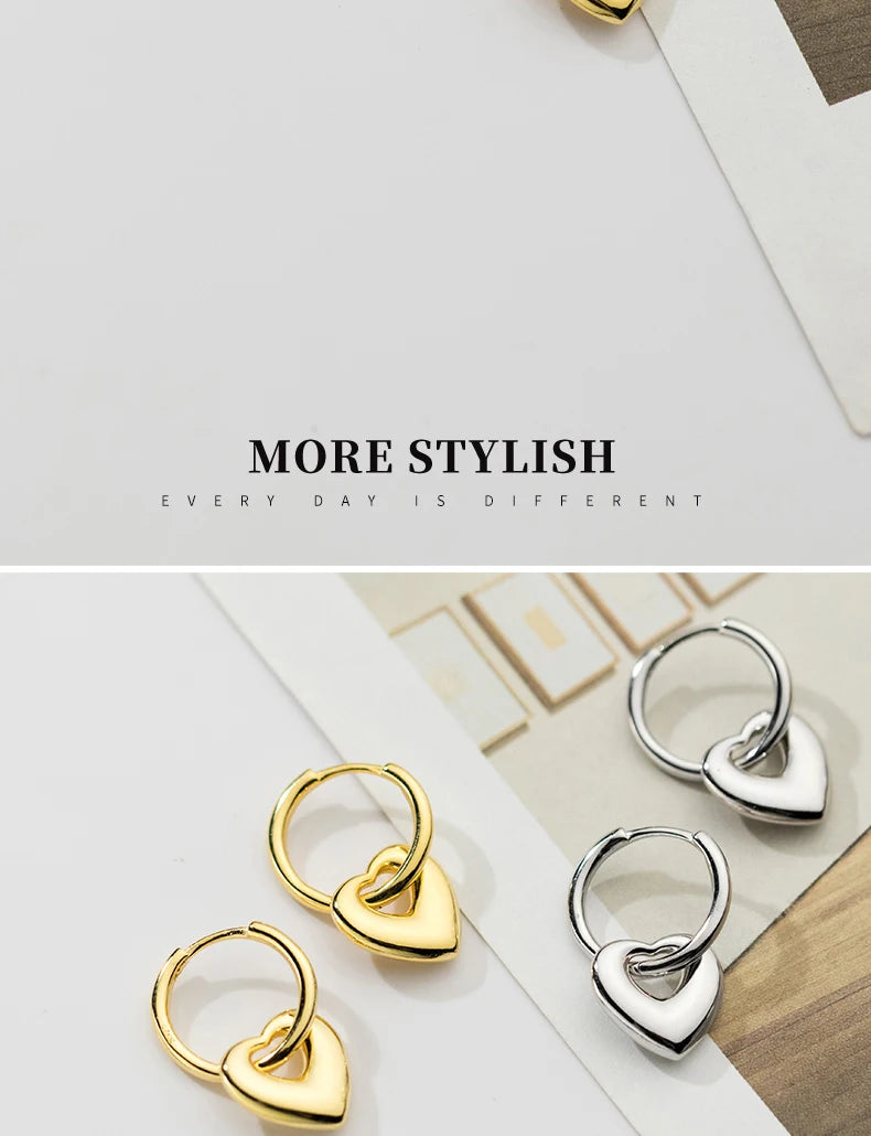 The Simple Dangling Hearts Earrings